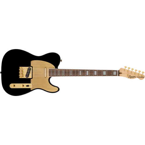 Squier 40th Anniversary Telecaster®, Gold Edition, Laurel Fingerboard, Gold Anodized Pickguard, Black