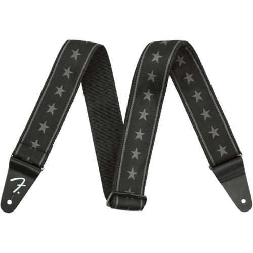 Fender® Nylon Stars and Stripes Strap, Black/Grey