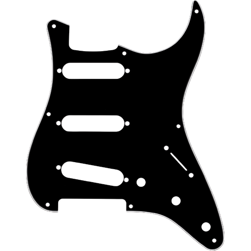 Fender Pickguard Stratocaster S/S/S 8-Hole Mount Black
