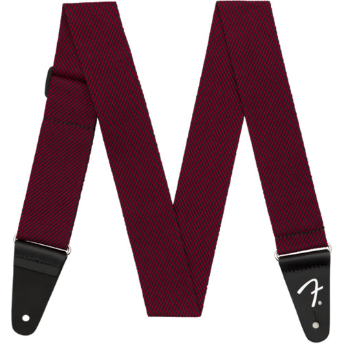 Modern Tweed Strap, Black/Red 2"