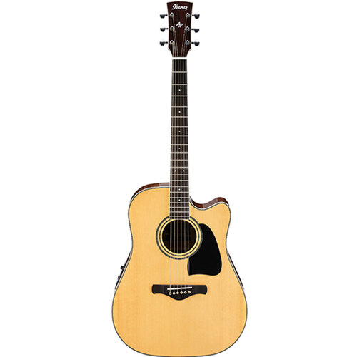 Ibanez AW70ECENT Artwood Series AC/EL Guitar in Natural High Gloss 