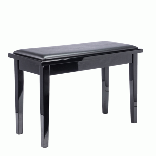 Beale BPB110BK Basic Duet Piano Bench with Storage in Black