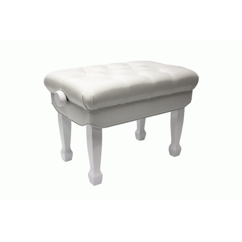 The Beale BPB330WH Deluxe Grand Piano Bench in White
