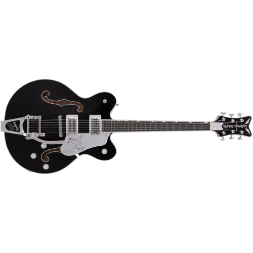 G6636TSL Players Edition Silver Falcon™ Center Block Double-Cut with String-Thru Bigsby®, Filter’Tron™ Pickups, Black