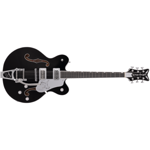 G6636TSL Players Edition Silver Falcon™ Center Block Double-Cut with String-Thru Bigsby®, Filter’Tron™ Pickups, Black
