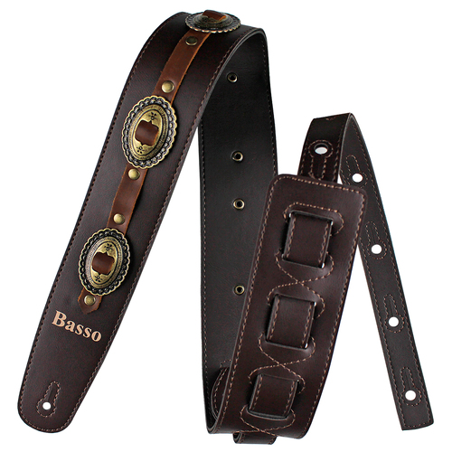 Basso Guitar Strap-Country - Brown VTCT02