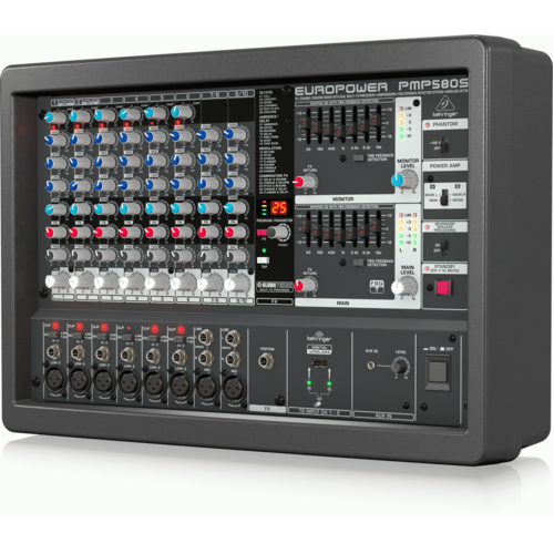 Behringer Europower PMP580S 10-Channel, 500-Watt Powered Mixer with KLARK TEKNIK Multi-FX Processor & Compressors