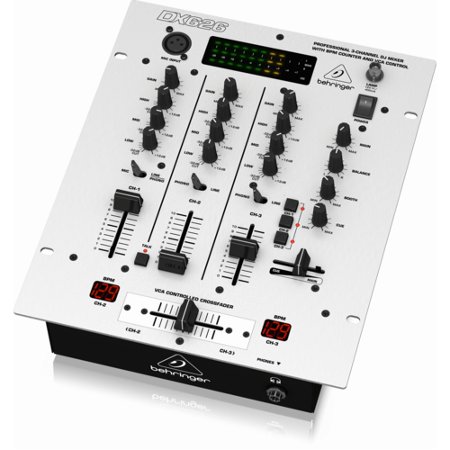 Behringer DX626 Professional 3-Channel DJ Mixer with BPM Counter and VCA Control