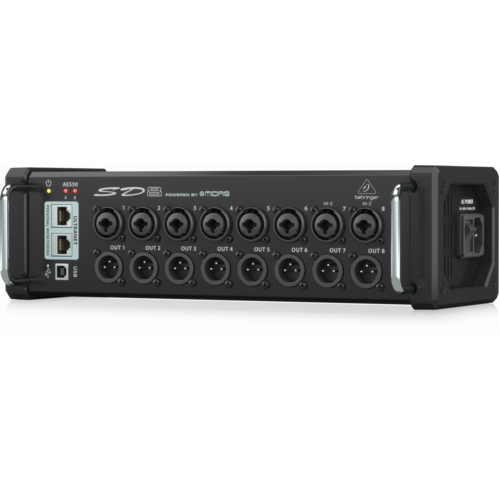 Behringer SD8 Digital I/O Stage Box with 8 Remote-Controllable MIDAS Preamps & 8 Outputs