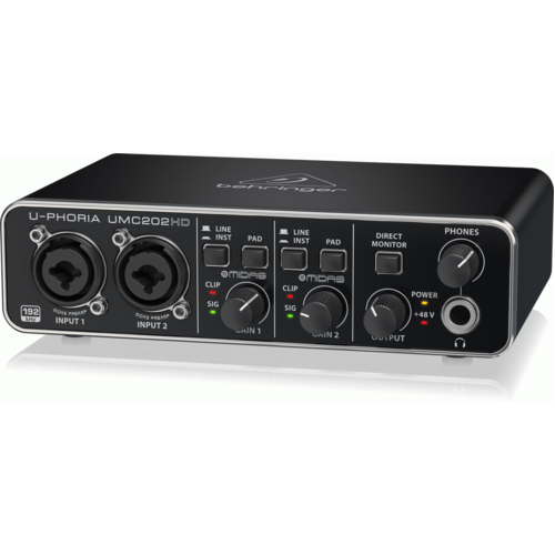 Behringer U-Phoria UMC202HD Audiophile 2x2, 24-Bit/192 kHz USB Audio Interface