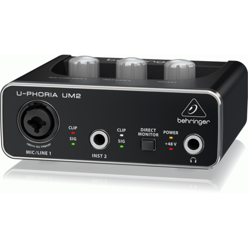 Behringer U-Phoria UM2 Audiophile 2x2, 48kHz USB Audio Interface