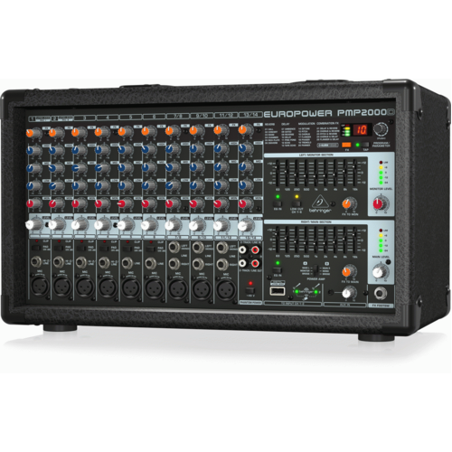 Behringer Europower PMP2000D 14-Channel, 2000-Watt Powered Mixer with KLARK TEKNIK Multi-FX Processor