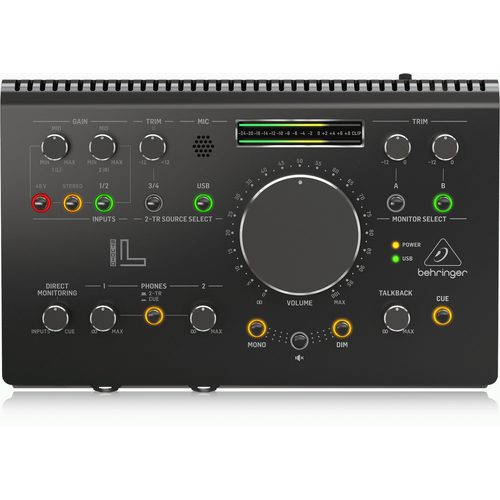 Behringer STUDIOL High-End Studio Control and Communication Center with Midas Preamps, 192 kHz 2x2 USB Audio Interface and VCA Stereo Tracking