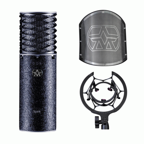 Aston Microphones Spirit Black Bundle Production Kit with Pop Filter and Shock Mount