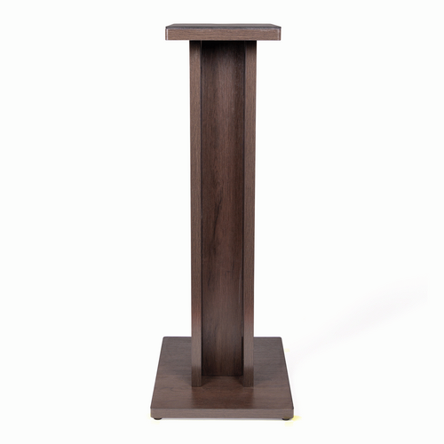 The Gator GFWELITESPKSTMNBRN Frameworks Elite Series Floor-Standing Studio Monitor Speaker Stand in Dark Walnut Brown Finish