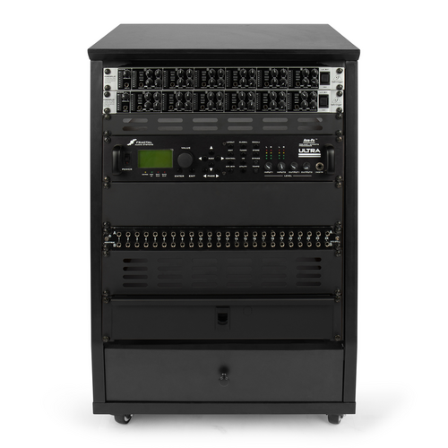 Gator GFW-ELITESTUDIORK12-BLK Frameworks Elite Angled Studio Rack 12U Black