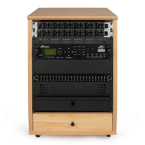 Gator GFW-ELITESTUDIORK12-MPL Frameworks Elite Angled Studio Rack 12U Maple