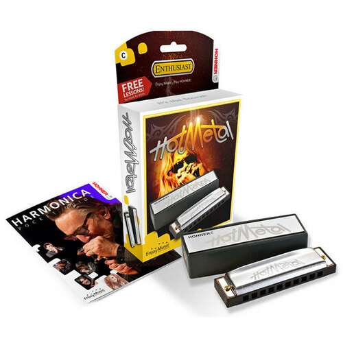 Hohner Enthusiast Series Hot Metal Harmonica in the Key of G