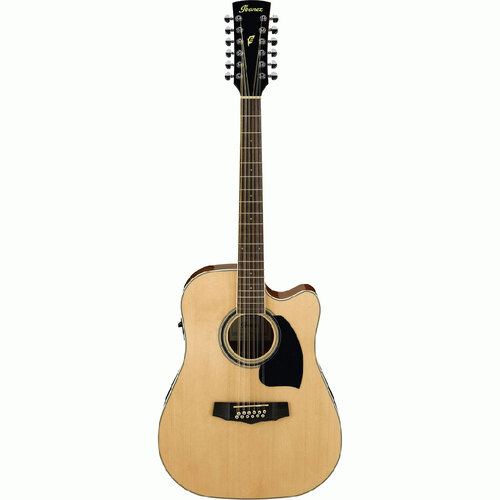 Ibanez PF1512ECENT 12-String AC/EL Guitar in Natural High Gloss