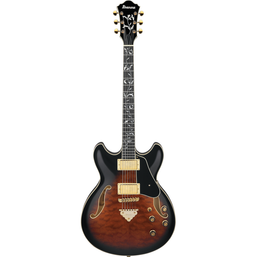 Ibanez AS93QMSP Dark Brown Sunburst Electric Guitar