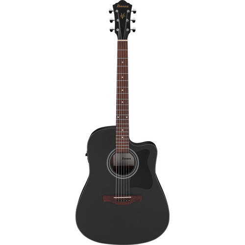 Ibanez V44CE Weathered Black Open Pore Acoustic Guitar 