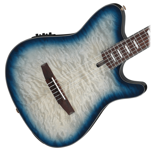 Ibanez FRH20QMN CTL Nylon String Guitar - Cosmic Blue Starburst Low Gloss