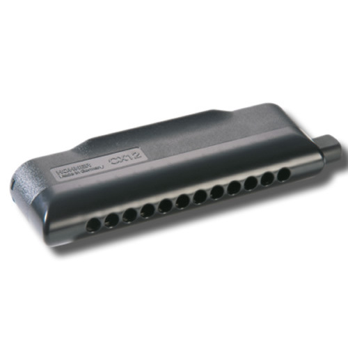 Hohner CX12 Chromatic Harmonica Black in the Key of A