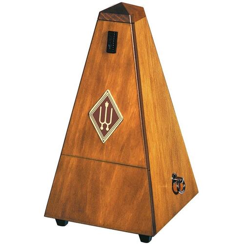 Wittner 810 Series Solid Wood Metronome with Bell in Mat Silk Walnut Finish