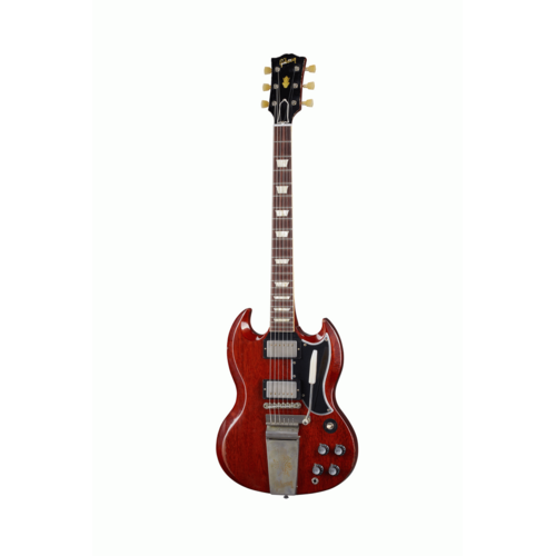 The Gibson 1964 SG Standard With Maestro Vibrola Faded Cherry Heavy Aged