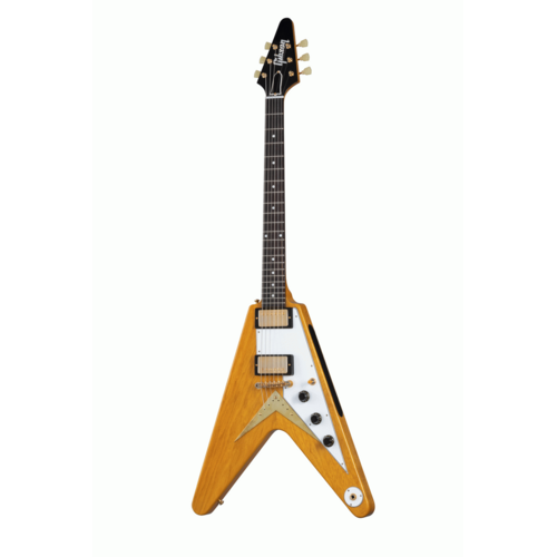 Gibson 1958 Korina Flying V Reissue (White Pickguard)  in Natural