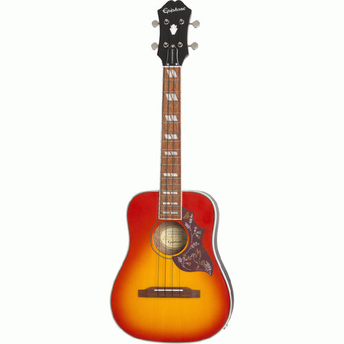 Epiphone Hummingbird AC/EL Tenor Ukulele Faded Cherry Sunburst