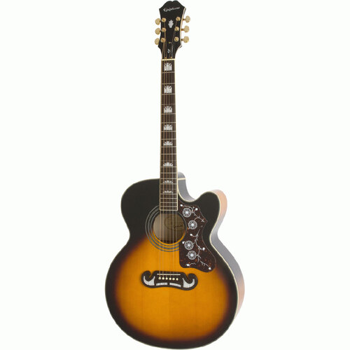 Epiphone J-200 EC Studio AC/EL Guitar Vintage Sunburst