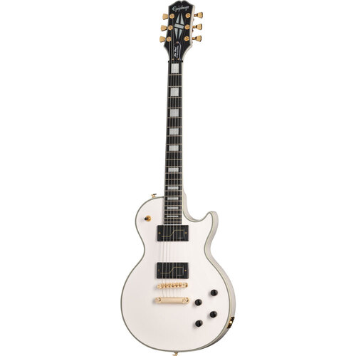 Epiphone Matt Heafy Les Paul Custom Origins Electric Guitar White in Custom Hardcase