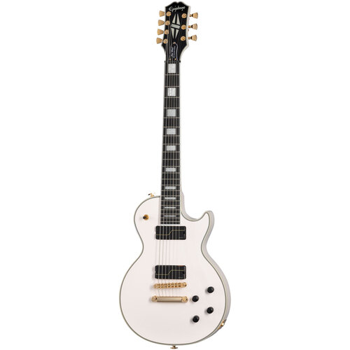 Epiphone Matt Heafy Les Paul Custom Origins 7-String Electric Guitar White in Custom Hardcase