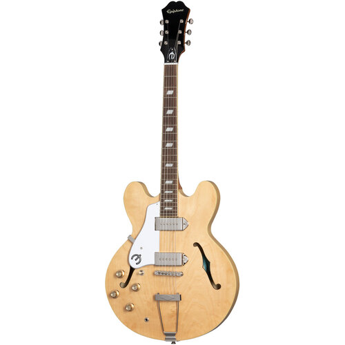 Epiphone Casino Left Handed Electric Guitar Natural in Premium Gig Bag
