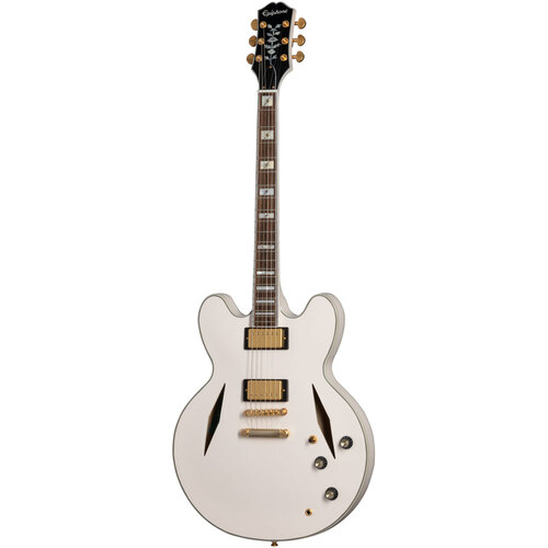 Epiphone Emily Wolfe "White Wolfe" Sheraton Electric Guitar Aged Bone White in Epilite Case