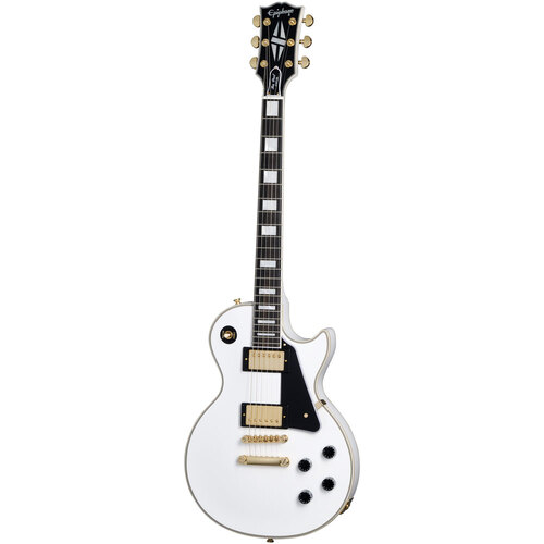 Epiphone Les Paul Custom Electric Guitar Alpine White in Case