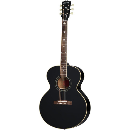 Epiphone J-180 LS AC/EL Guitar Ebony in Case