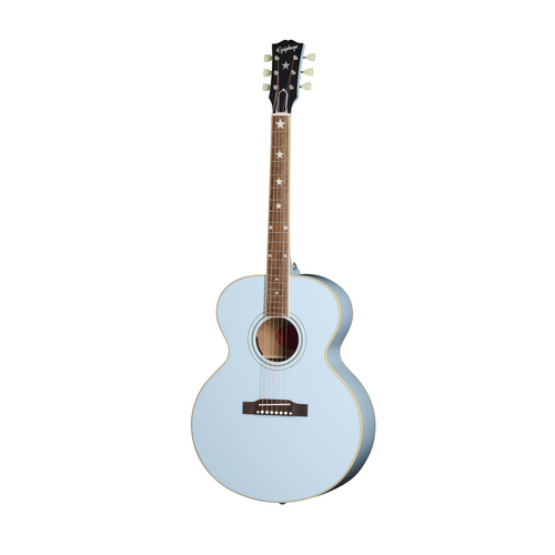 Epiphone J-180 LS Inc Hard Case Frost Blue