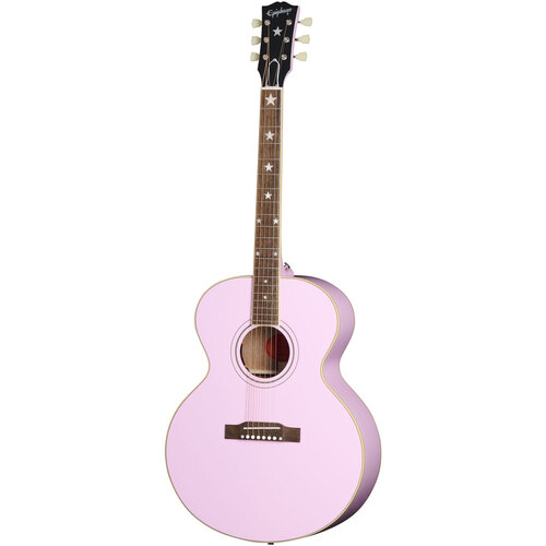Epiphone J-180 LS AC/EL Guitar Pink in Case