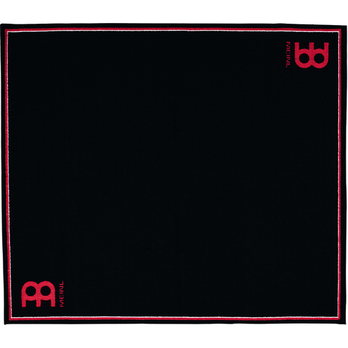 Drum Rug: Small, 160cm x 140cm, Black, Red Trim