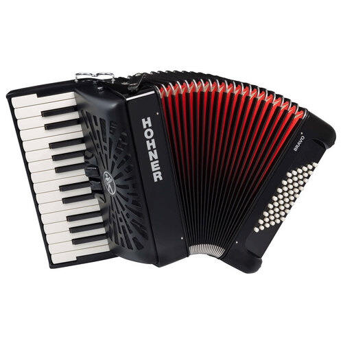 Hohner Bravo II 48 Bass Chromatic Accordion In Black