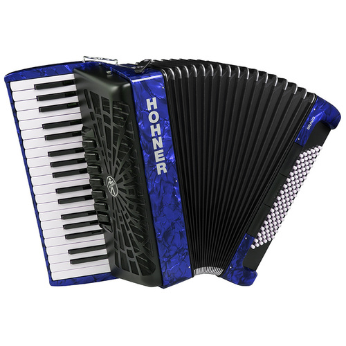 Hohner Bravo III 96 Bass Chromatic Accordion in Blue Pearl