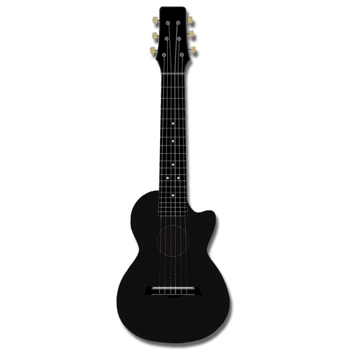 Kealoha Guitalele in Plain Black with Black ABS Resin Body