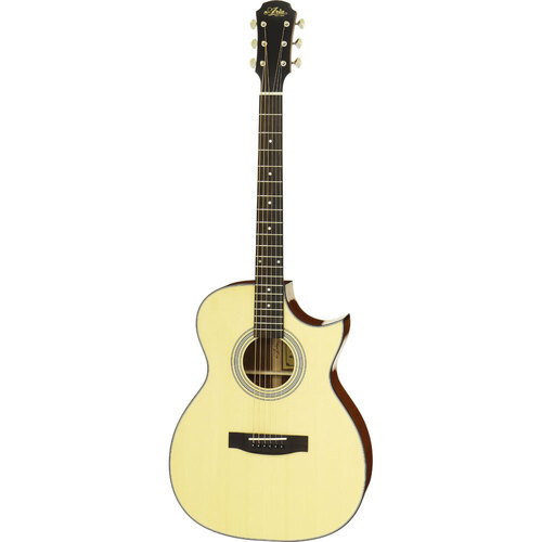 Aria 200 Series Orchestral AC/EL Guitar with Venetian Cutaway in Natural Gloss