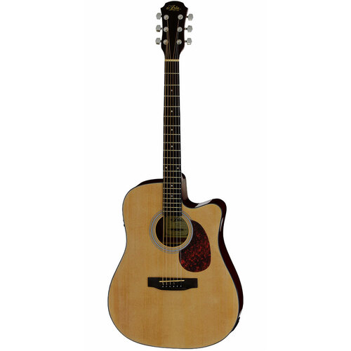 Aria ADW-01 Series Dreadnought AC/EL Guitar with Cutaway in Natural Gloss Finish