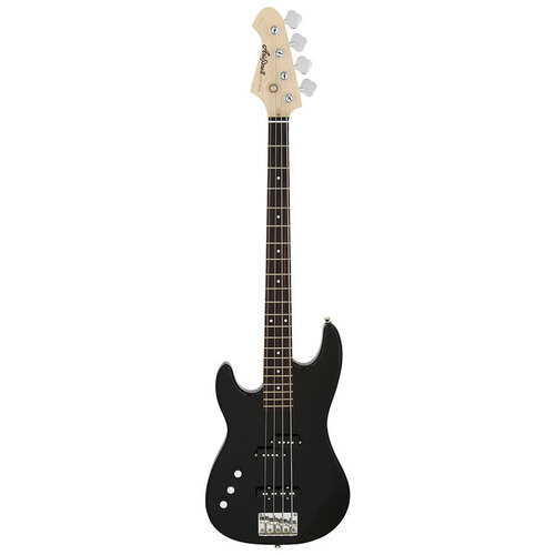 Aria STB-PJ Series Left Handed Electric Bass Guitar in Black