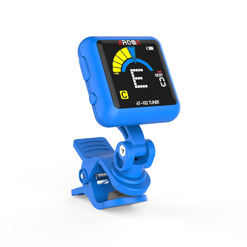 Aroma AT102BL Rechargable Chromatic Clip-on Tuner Blue