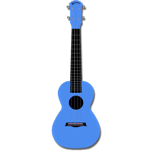 Kealoha Concert Ukulele in Plain Blue with Blue ABS Resin Body