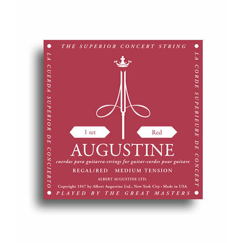 Augustine Regal Red Strings - Extra High Tension Trebles / Medium Tension Basses
